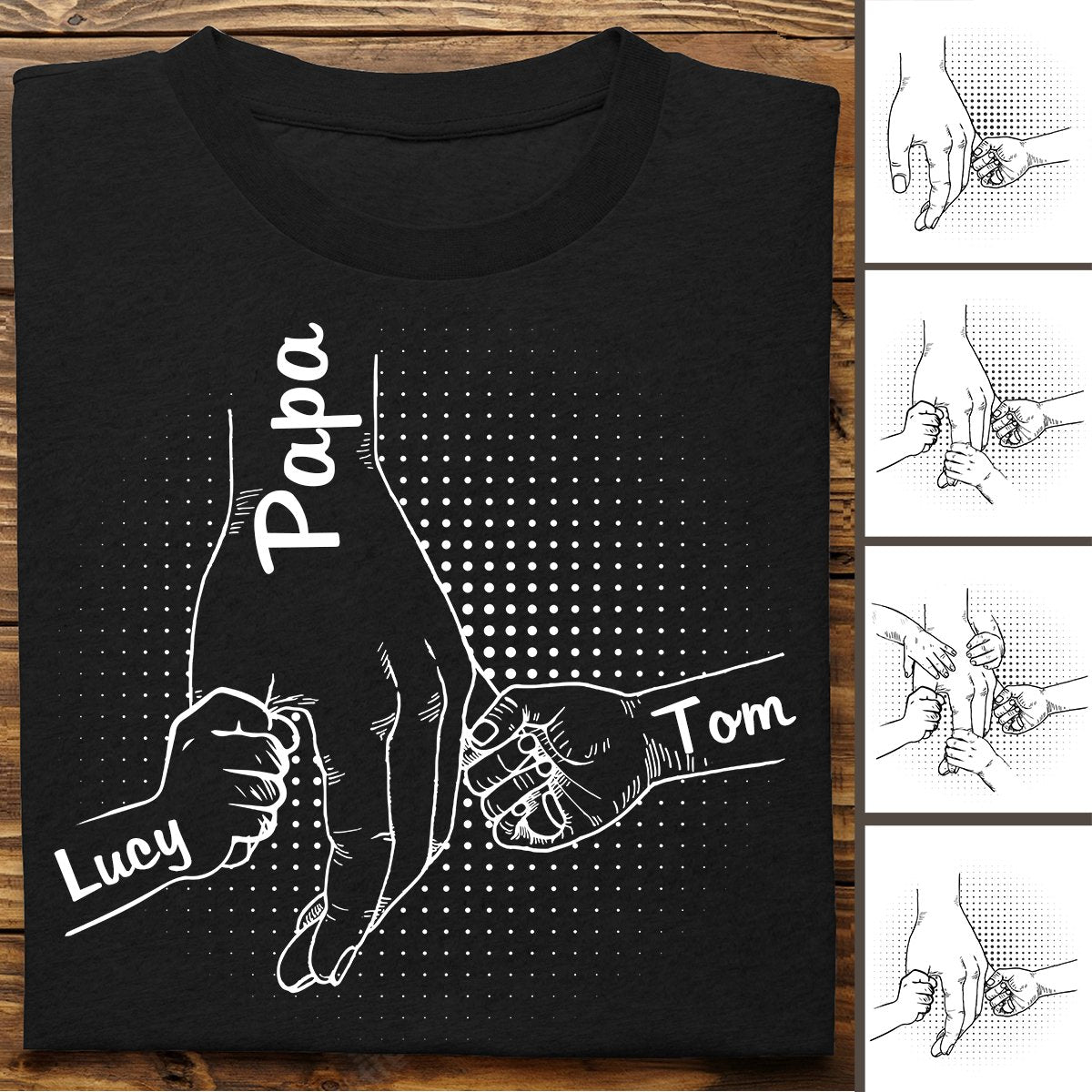 Discover Family - Holding Family's Hands, We Are Always By Your Side - Personalized Unisex T-shirt
