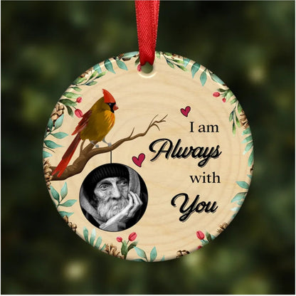 Family - Holly Branch Memorial - Personalized Circle Ornament - Makezbright Gifts