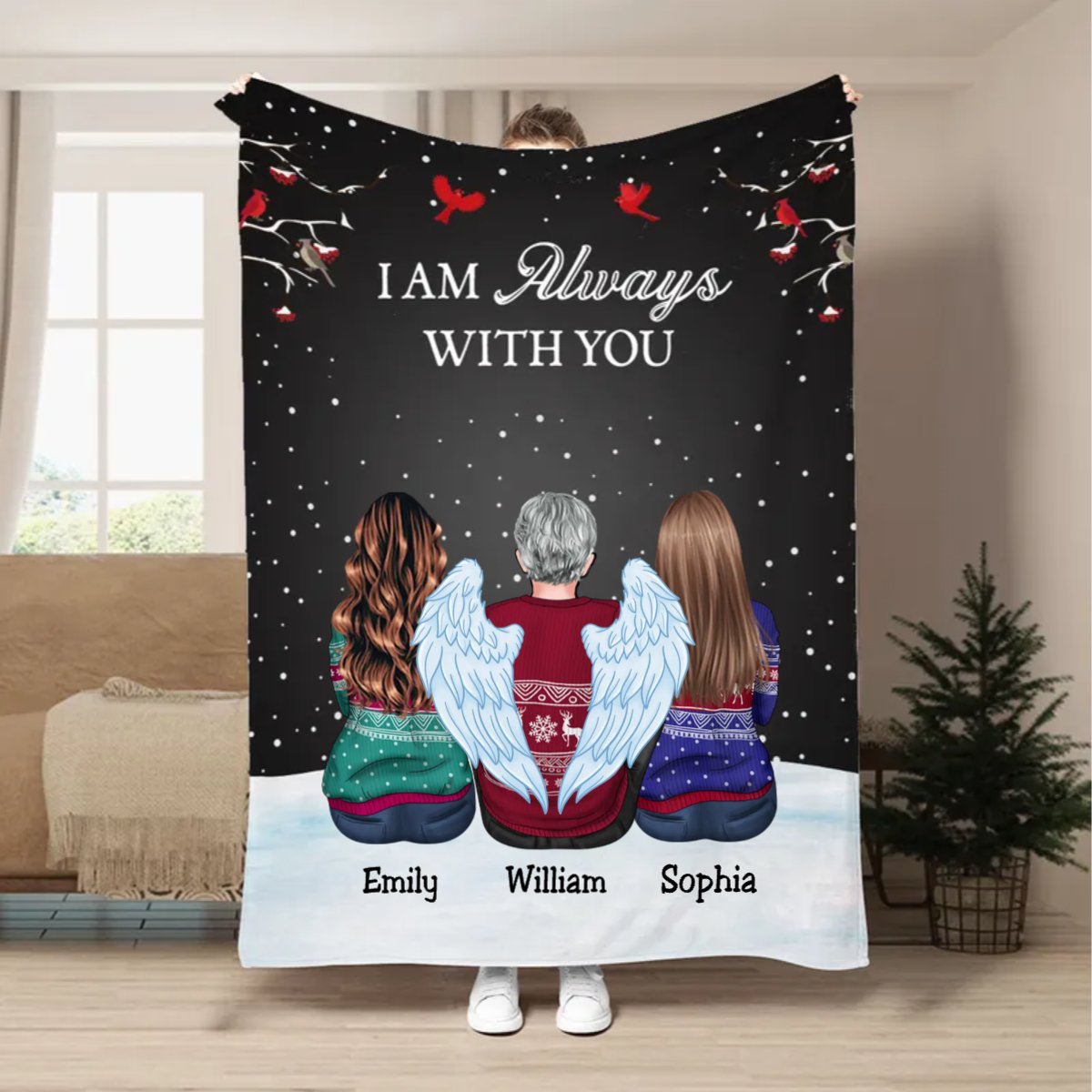 Family - I Am Always With You - Personalized Blanket - Makezbright Gifts