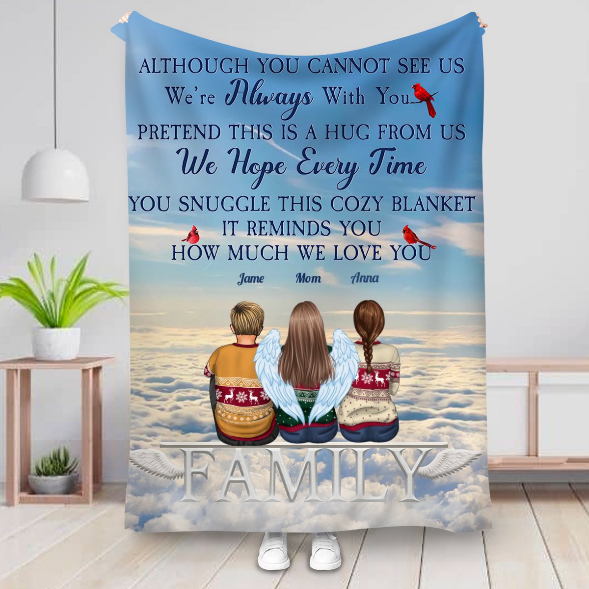 Family - I Am Always With You - Personalized Blanket - Makezbright Gifts