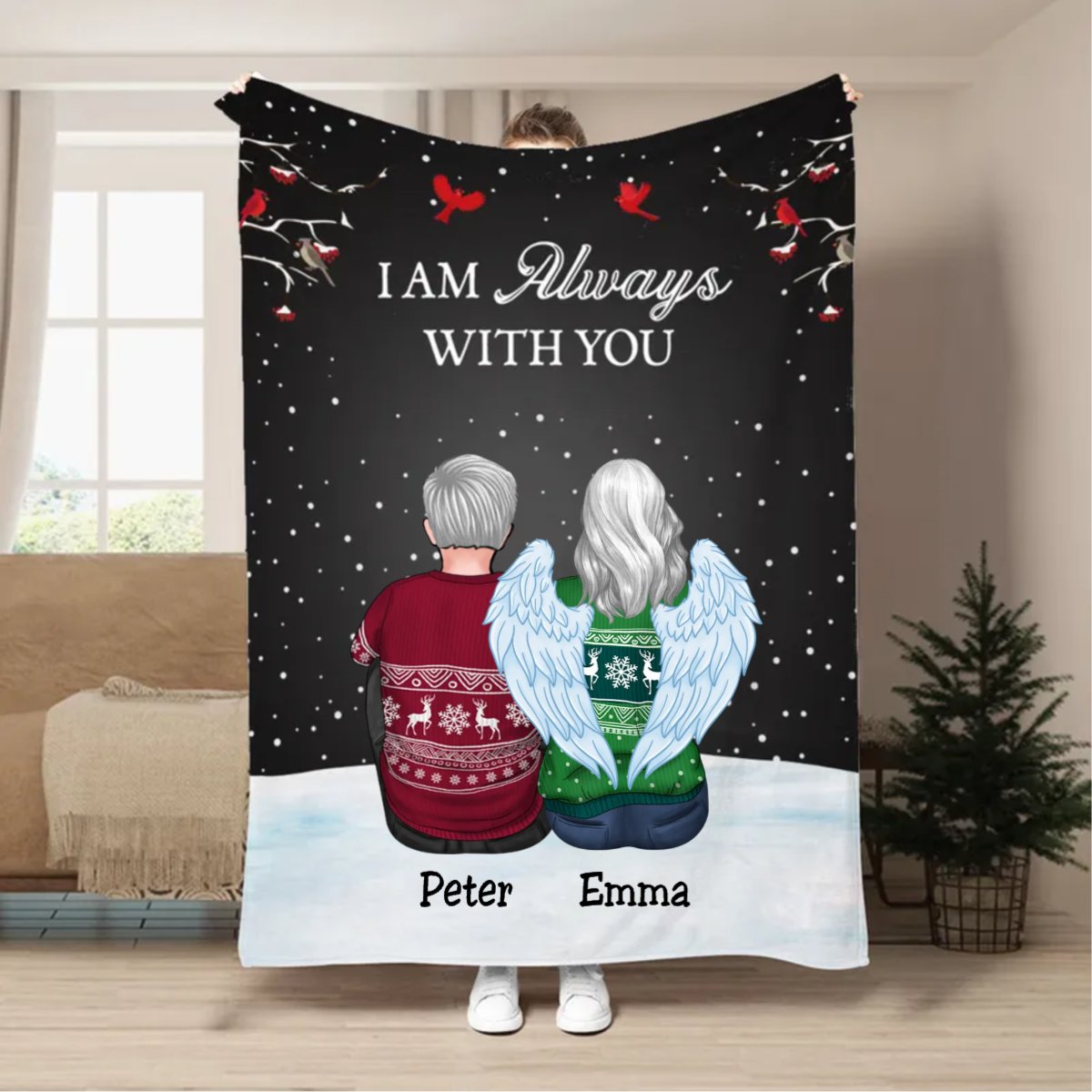 Family - I Am Always With You - Personalized Blanket - Makezbright Gifts