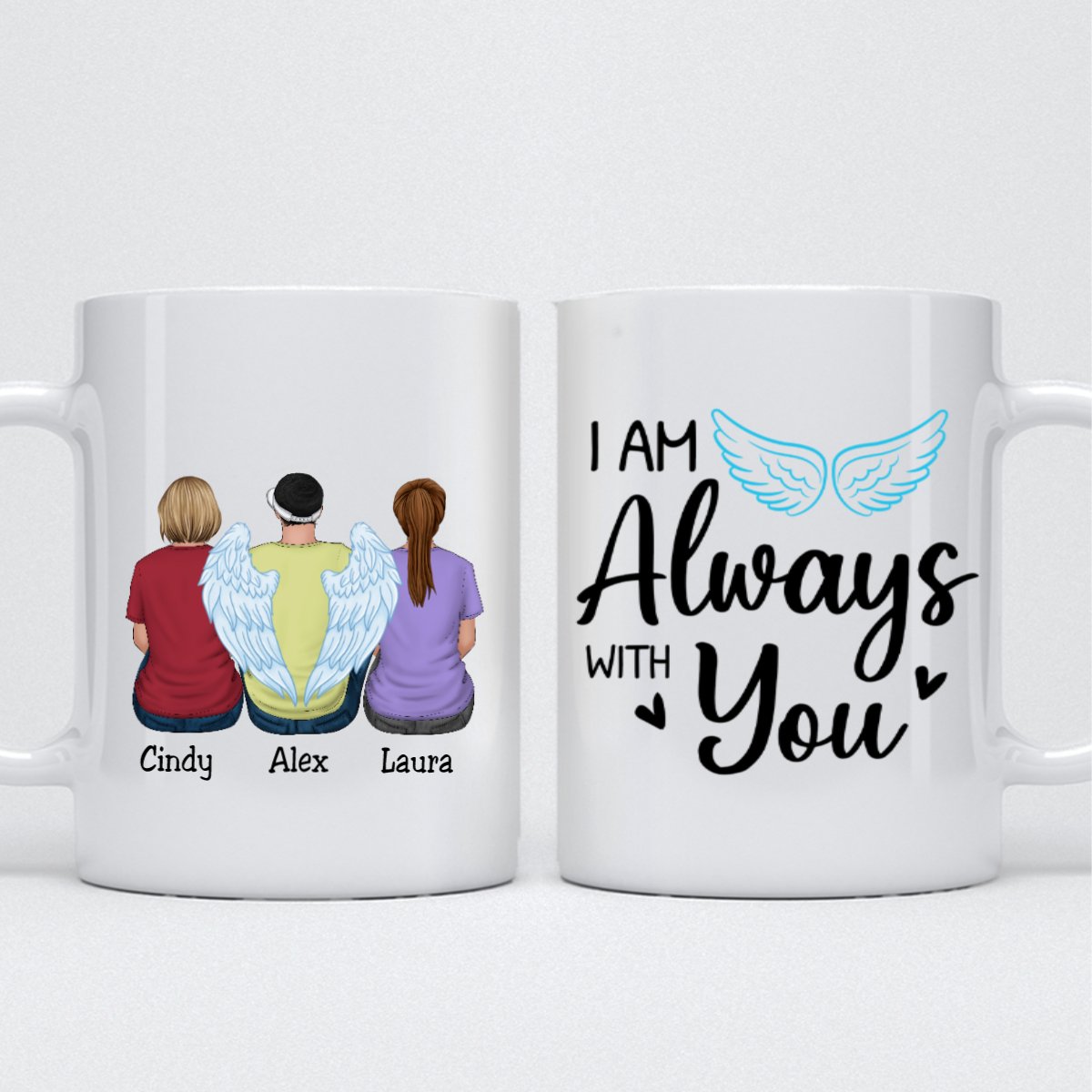 Family - I Am Always With You - Personalized Mug (Ver1) - Makezbright Gifts