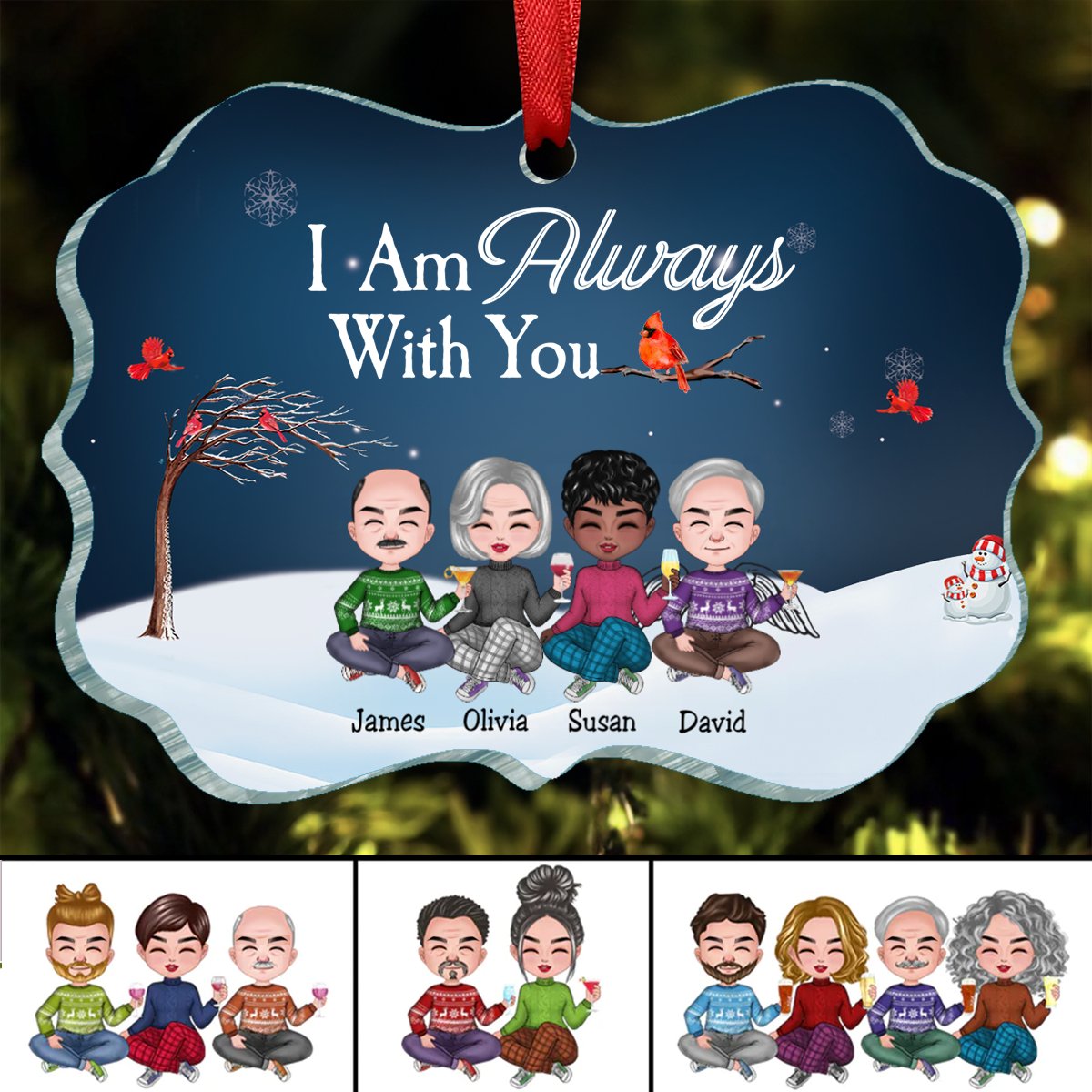 Family - I Am Always With You - Personalized Ornament - Makezbright Gifts