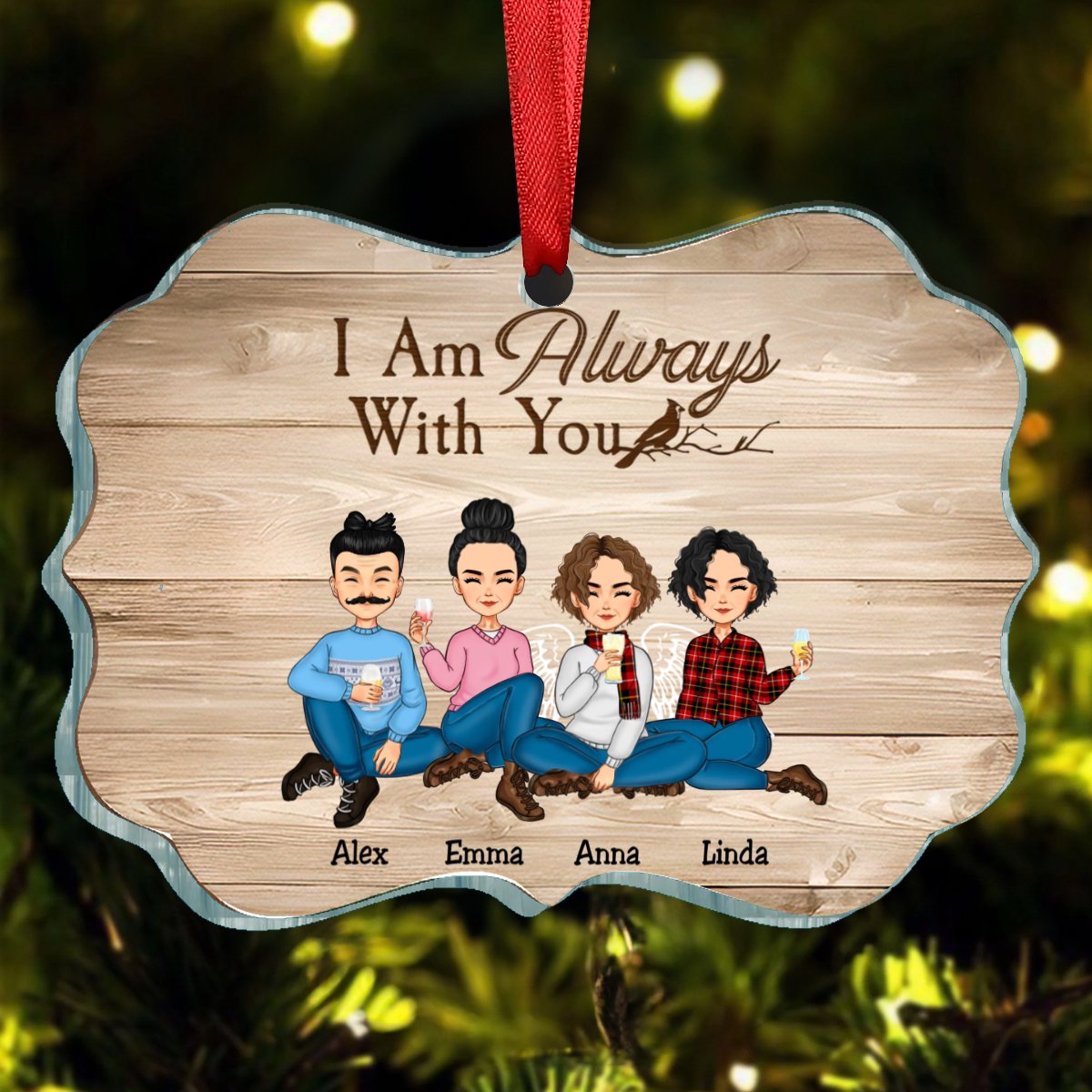 Family - I Am Always With You - Personalized Ornament - Makezbright Gifts