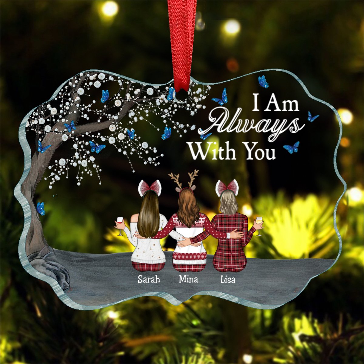 Family - I Am Always With You - Personalized Transparent Ornament (II) - Makezbright Gifts