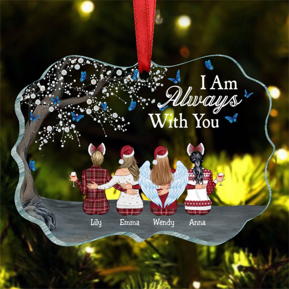 Family - I Am Always With You - Personalized Transparent Ornament (II) - Makezbright Gifts