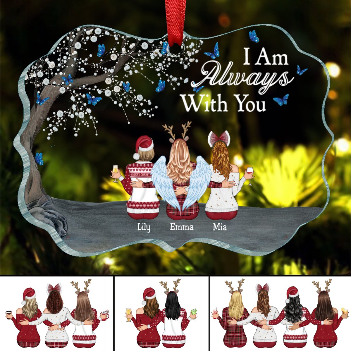 Family - I Am Always With You - Personalized Transparent Ornament (II) - Makezbright Gifts