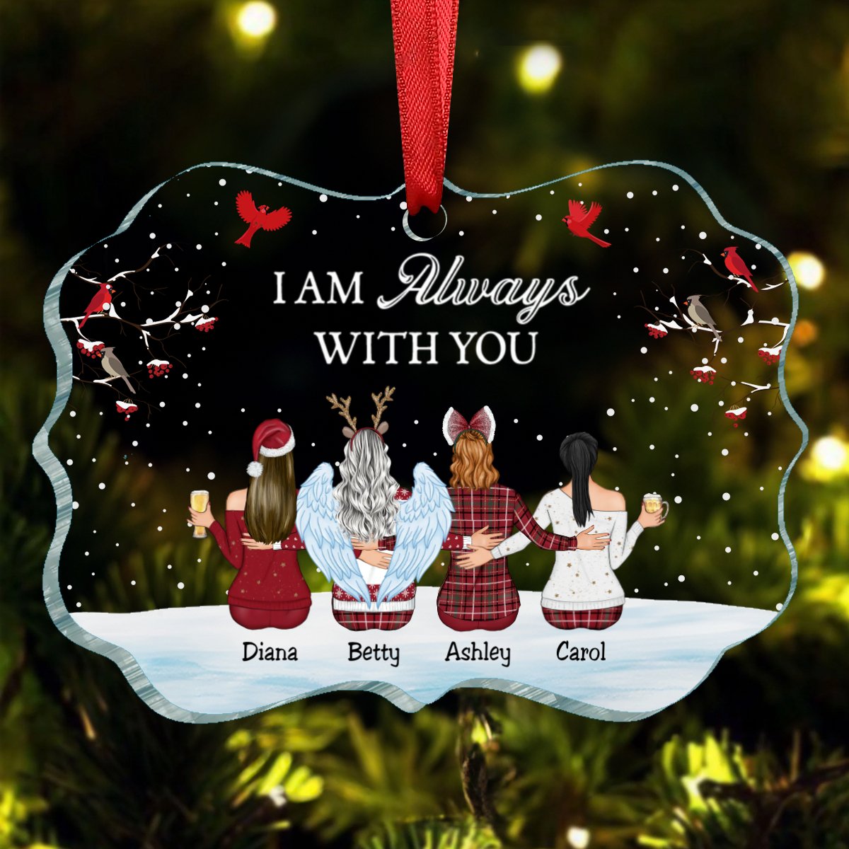 Family - I Am Always With You - Personalized Transparent Ornament (QH) - Makezbright Gifts