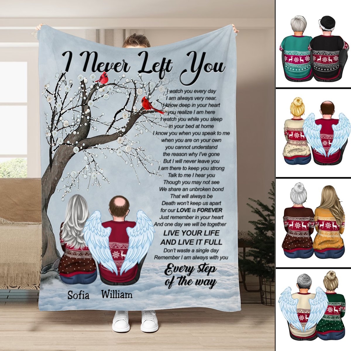 Family - I Never Left You - Personalized Blanket(NV) - Makezbright Gifts