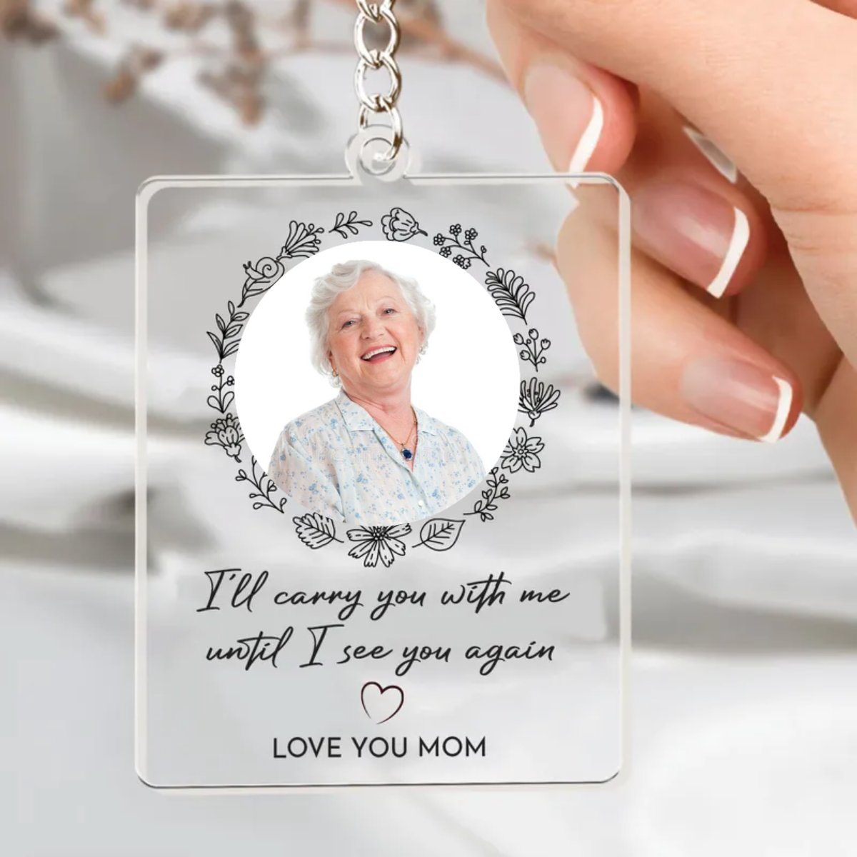 Family - I'll Carry You With Me Forever - Personalized Acrylic Keychain (HJ) - Makezbright Gifts