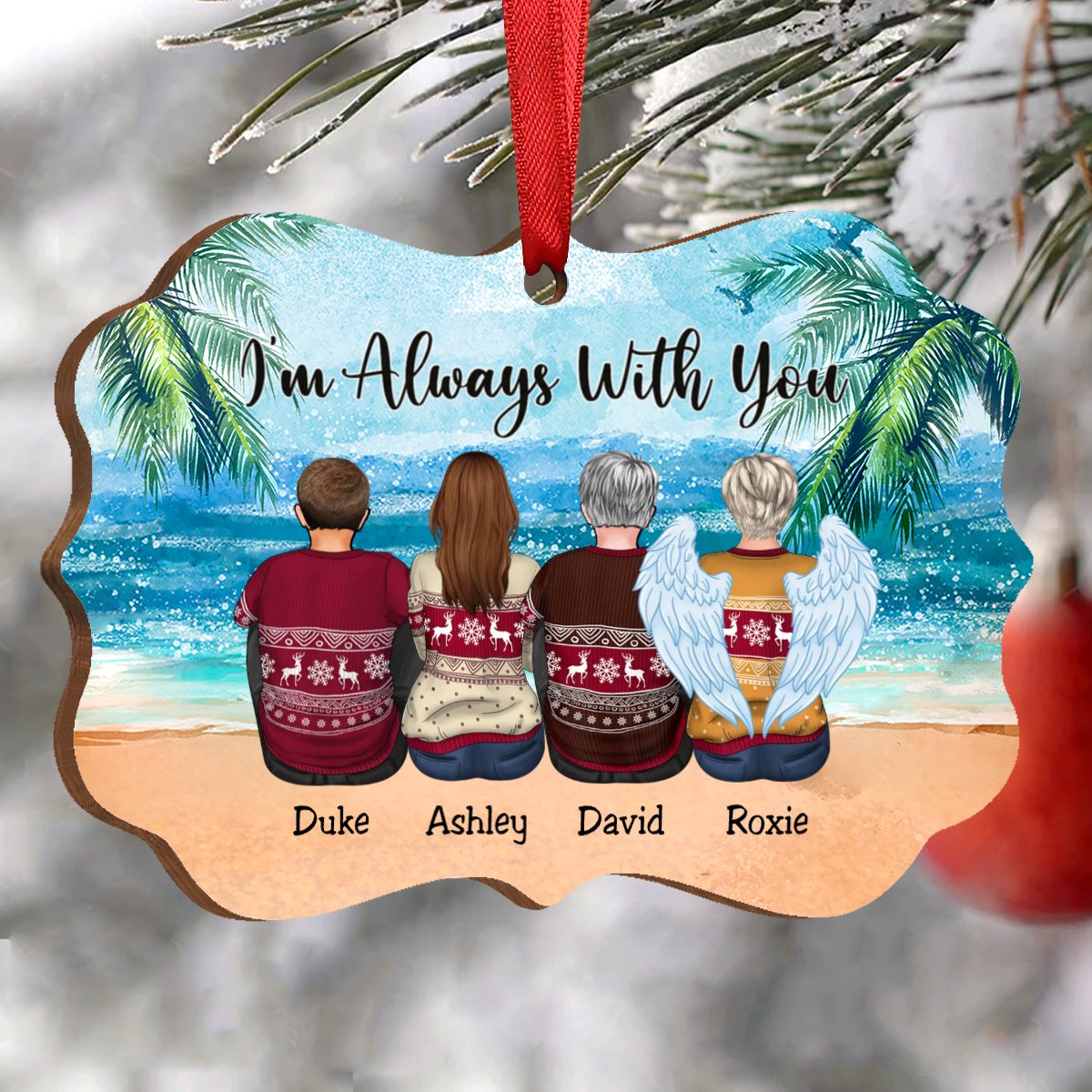 Family - I'm Always with You - Personalized Acrylic Ornament - Makezbright Gifts