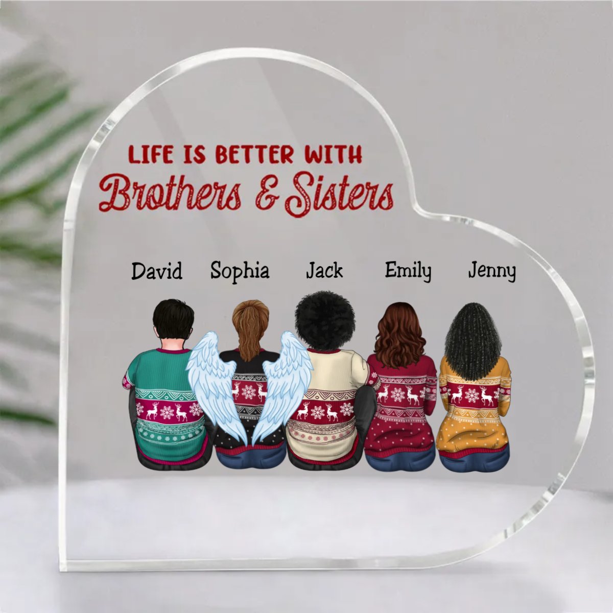 Family - Life Is Better With Brothers & Sisters - Personalized Acrylic Plaque - Makezbright Gifts