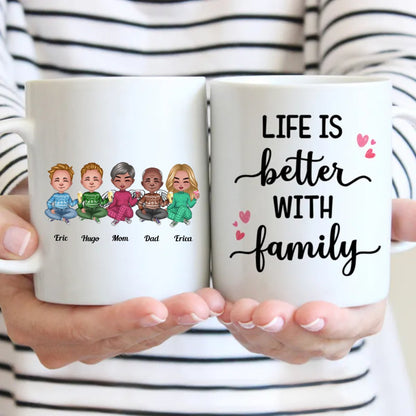 Family - Life Is Better With Family - Personalized Mug (NN) - Makezbright Gifts