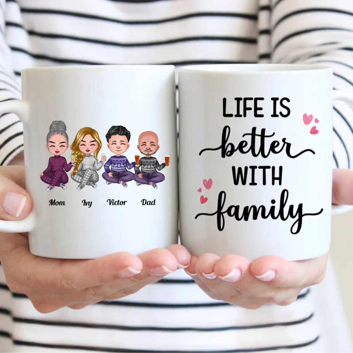 Family - Life Is Better With Family - Personalized Mug (NN) - Makezbright Gifts