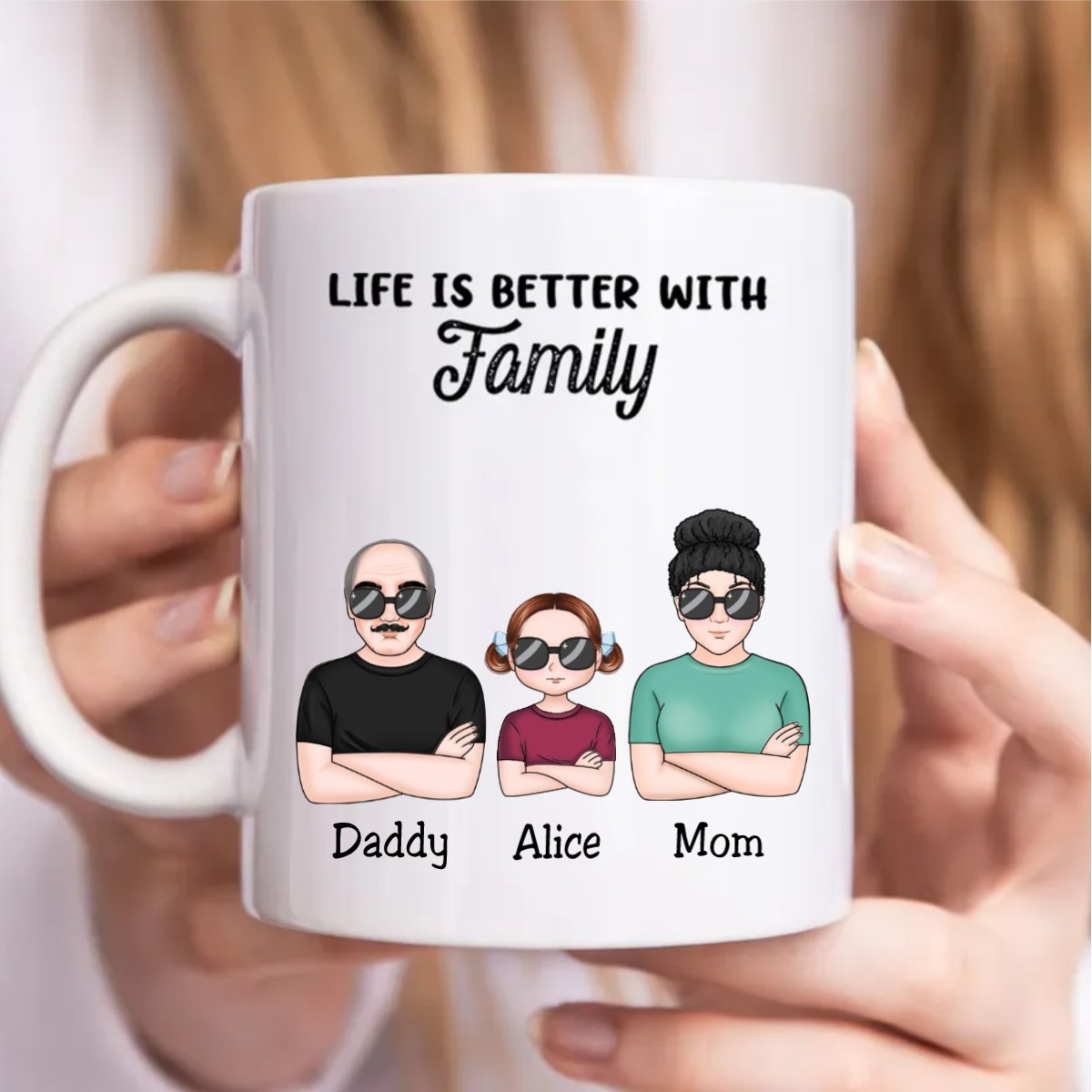 Family - Life Is Better With Family V2 - Personalized Mug - Makezbright Gifts