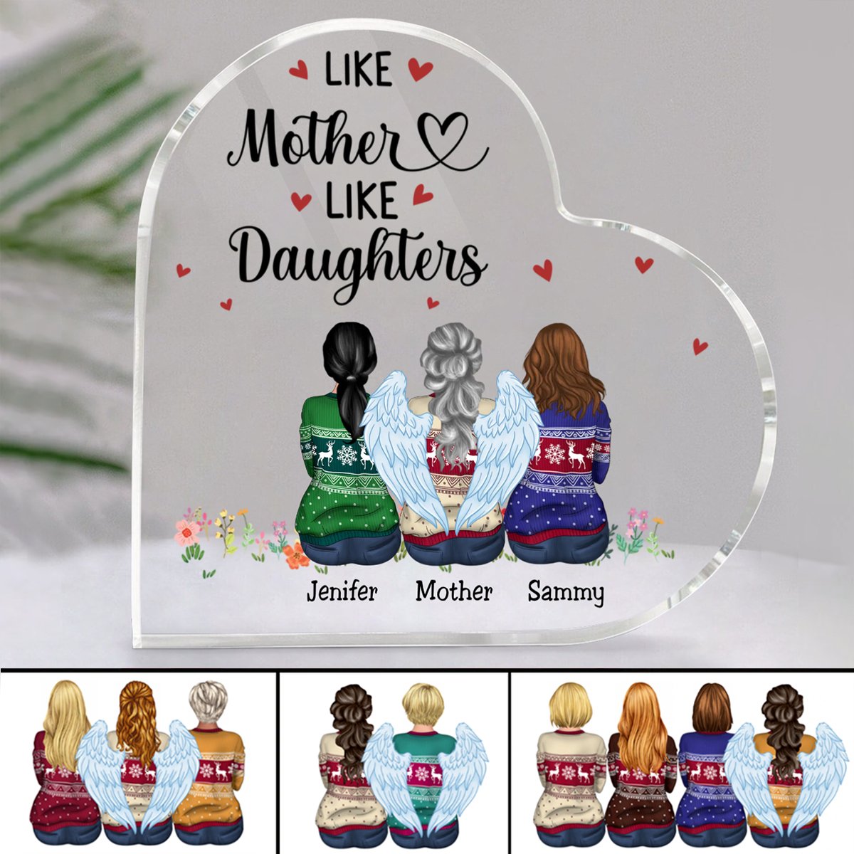 Family - Like Mother Like Daughter - Personalized Acrylic Plaque (Ver. 2) - Makezbright Gifts