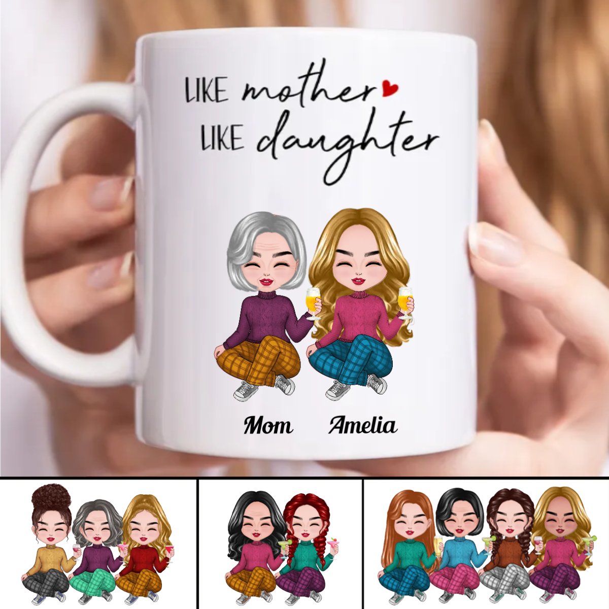 Family - Like Mother Like Daughter - Personalized Mug (NN) - Makezbright Gifts