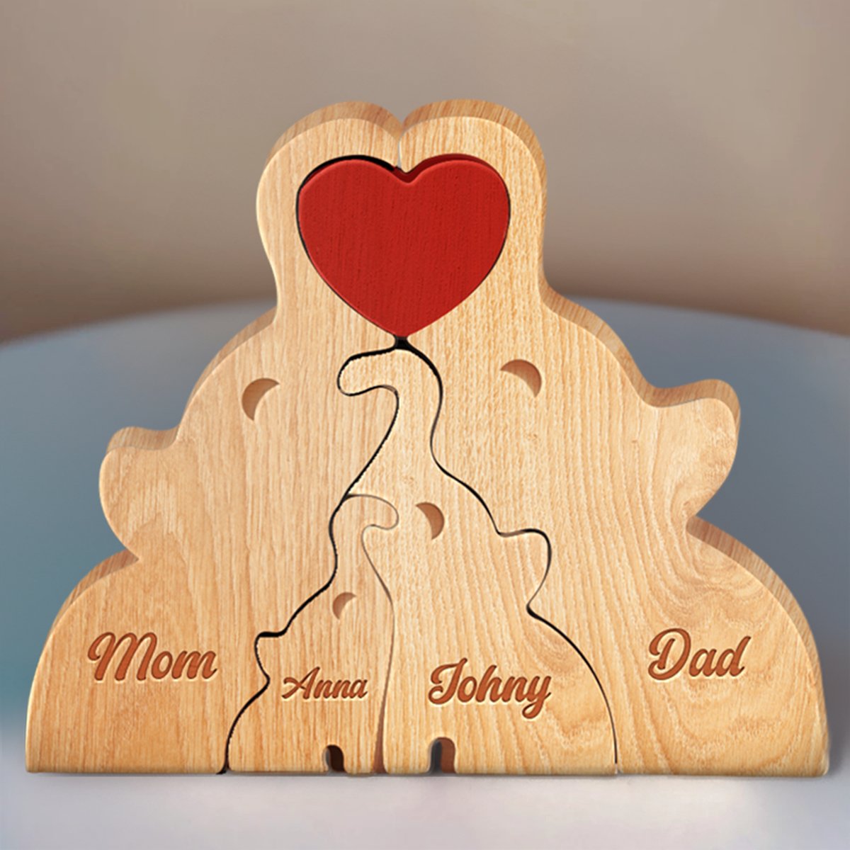 Buy Makezbright Personalized Family Bears Wood Puzzle | Handcrafted ...