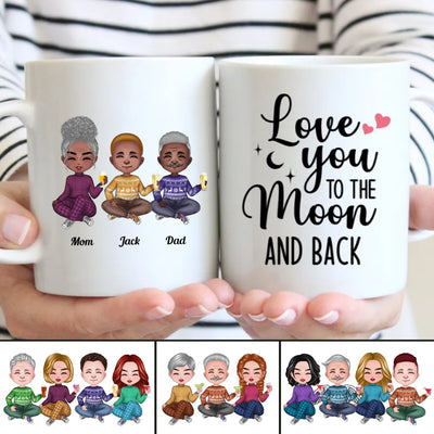 Family - Love You To The Moon And Back - Personalized Mug (NN) - Makezbright Gifts