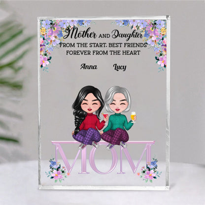 Family - Mom, Everything We Are Is Because Of You - Personalized Acrylic Plaque (NM) - Makezbright Gifts