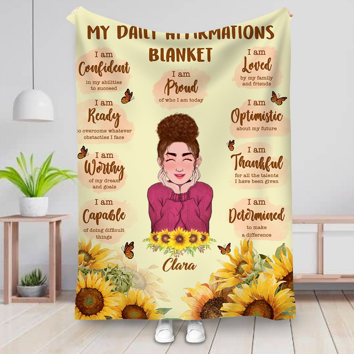 Family - My Daily Affirmations - Personalized Blanket - Makezbright Gifts