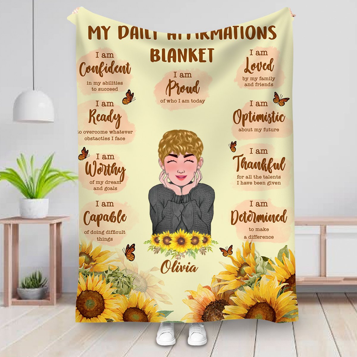 Family - My Daily Affirmations - Personalized Blanket - Makezbright Gifts