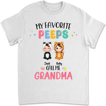 Family - My Favorite Peeps - Personalized T - Shirt - Makezbright Gifts