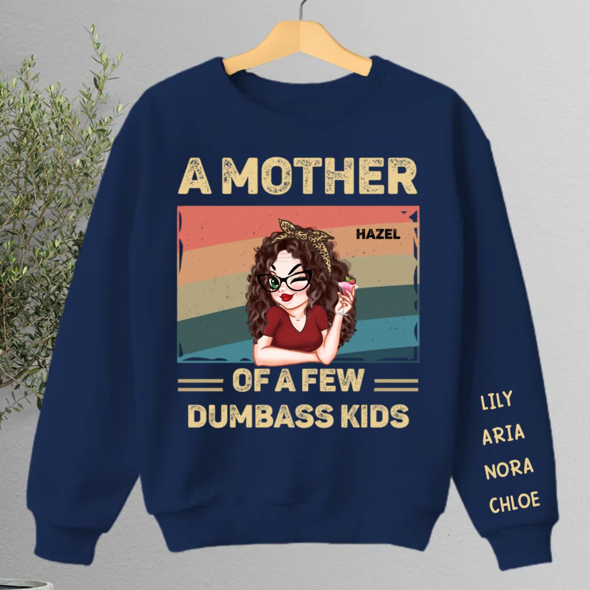 Family - Proud Mother Of A Few Kids - Personalized Sweatshirt - Makezbright Gifts