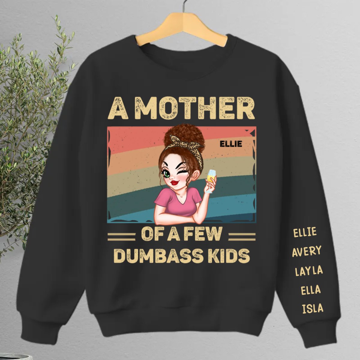 Family - Proud Mother Of A Few Kids - Personalized Sweatshirt - Makezbright Gifts