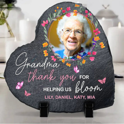 Family - Thank You For Helping Us Bloom - Personalized Memorial Stone - Makezbright Gifts