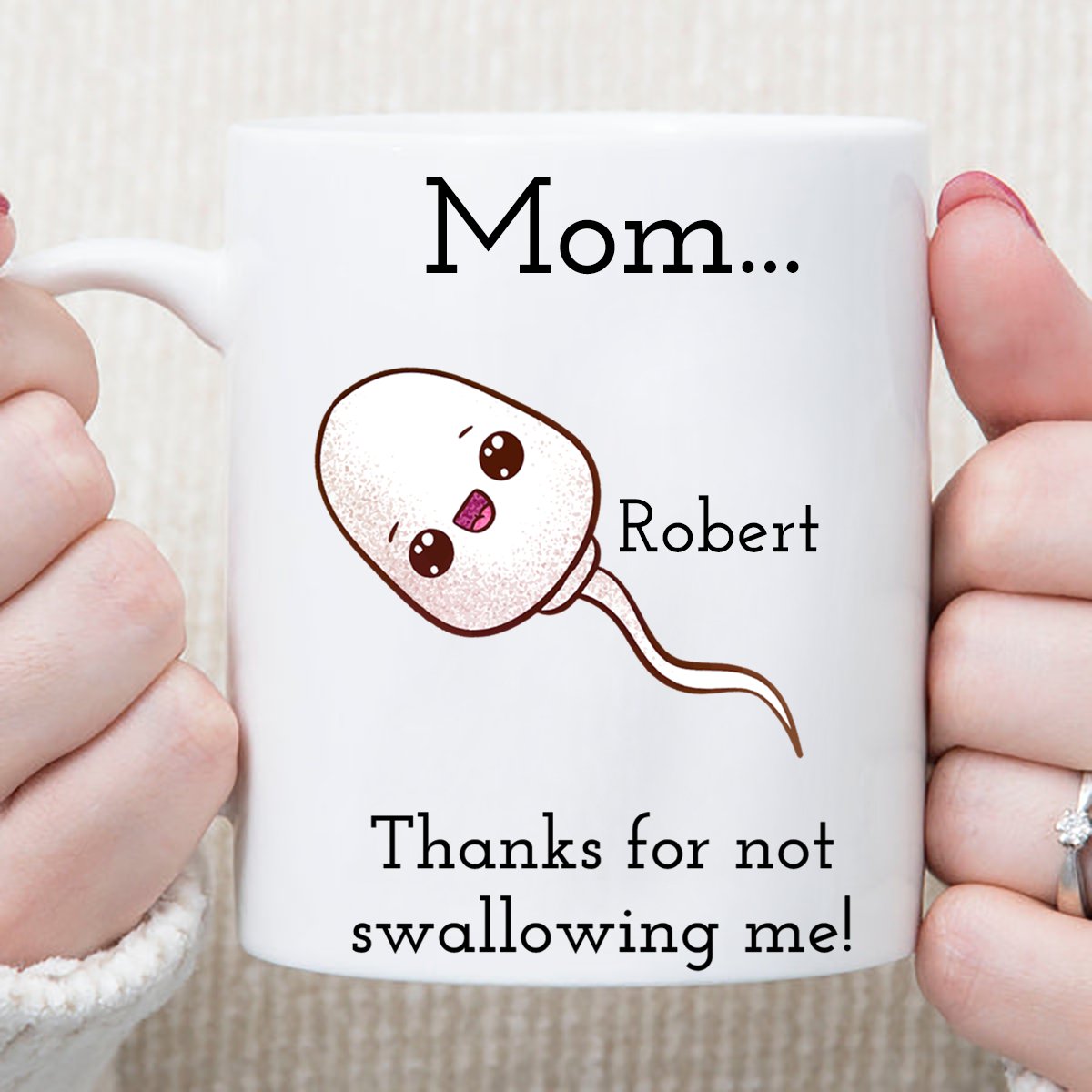 Family - Thanks For Not Swallowing Me - Personalized Mug - Makezbright Gifts