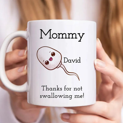 Family - Thanks For Not Swallowing Me - Personalized Mug - Makezbright Gifts