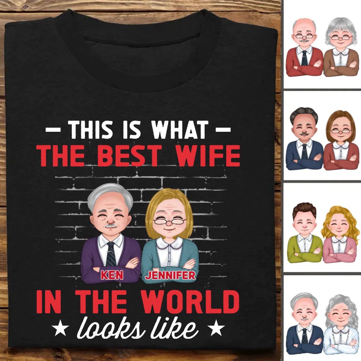 Family - The Best Partner Looks Like - Personalized T - Shirt (QA1) - Makezbright Gifts