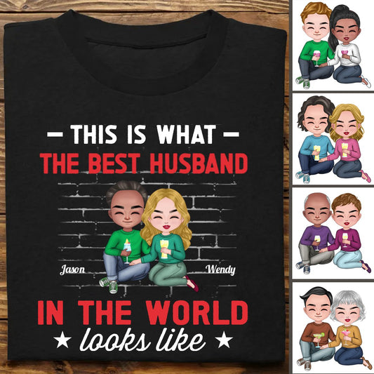 Family - The Best Partner Looks Like - Personalized T - Shirt (QA2) - Makezbright Gifts