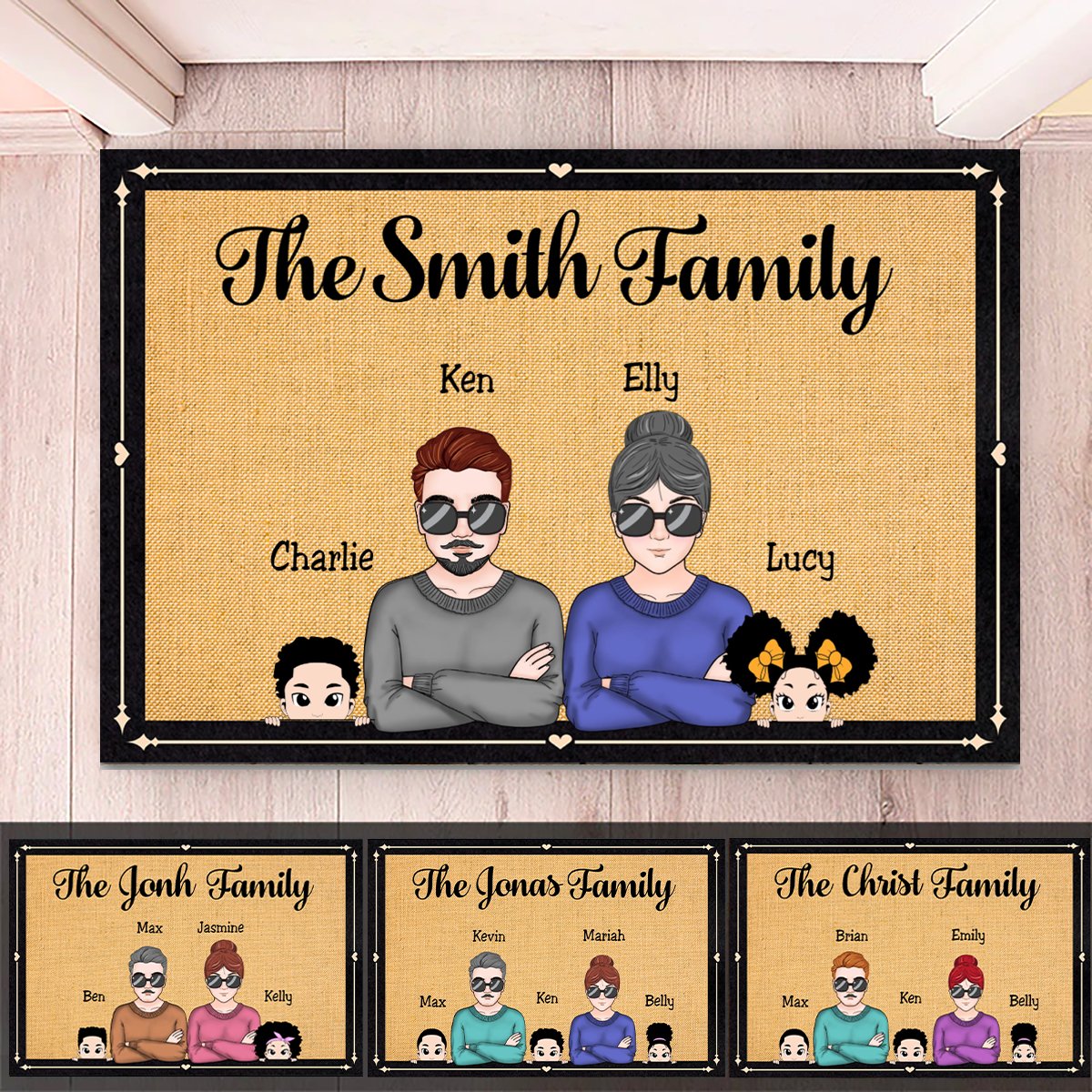 Family - The Family's Name - Personalized Door - Makezbright Gifts