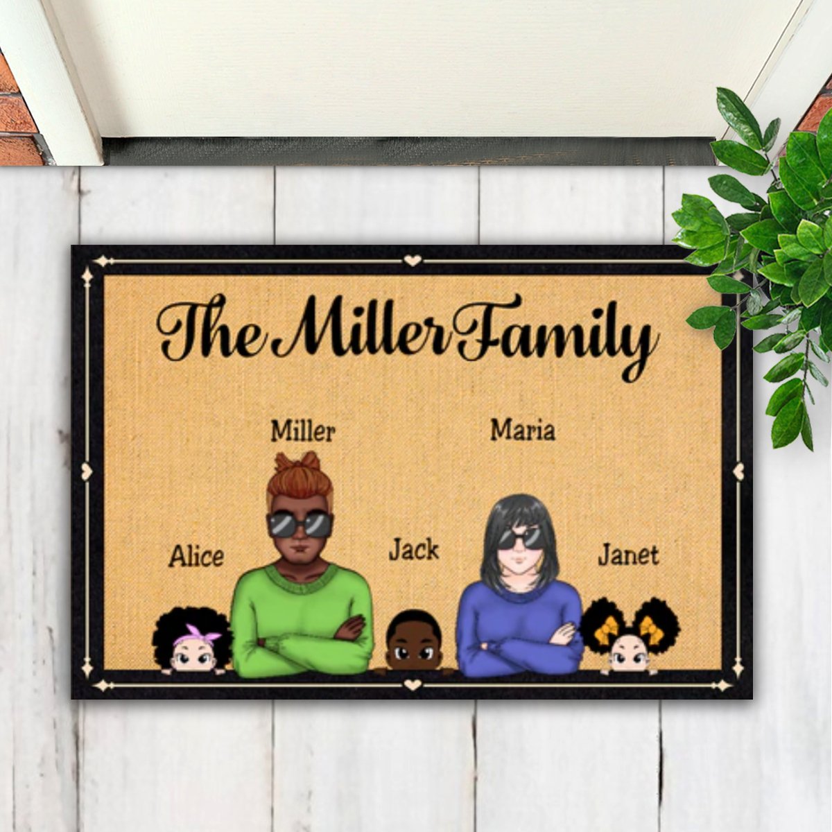 Family - The Family's Name - Personalized Door - Makezbright Gifts