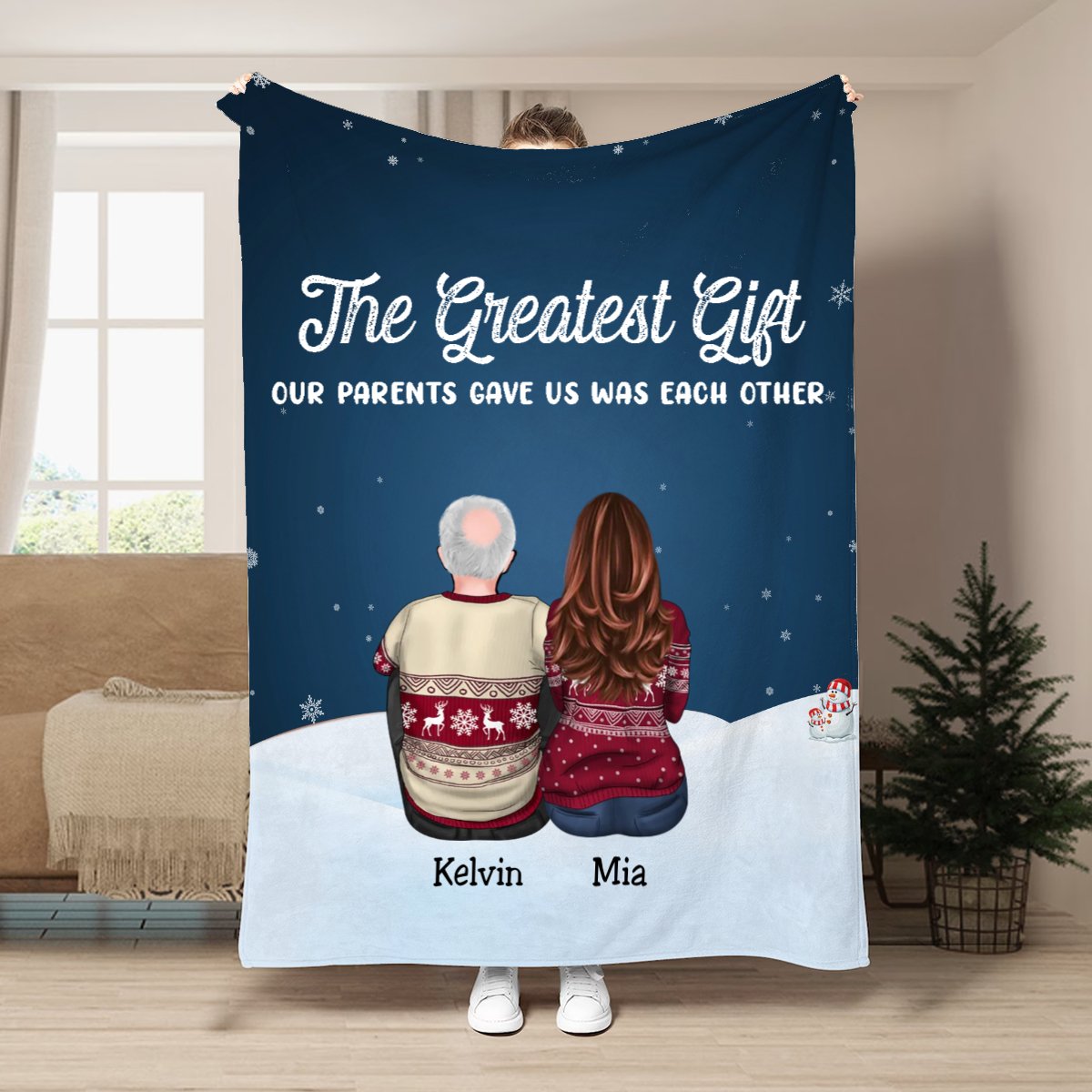 Family - The Greatest Gift Our Parents Gave Us Was Each Other - Personalized Blanket - Makezbright Gifts