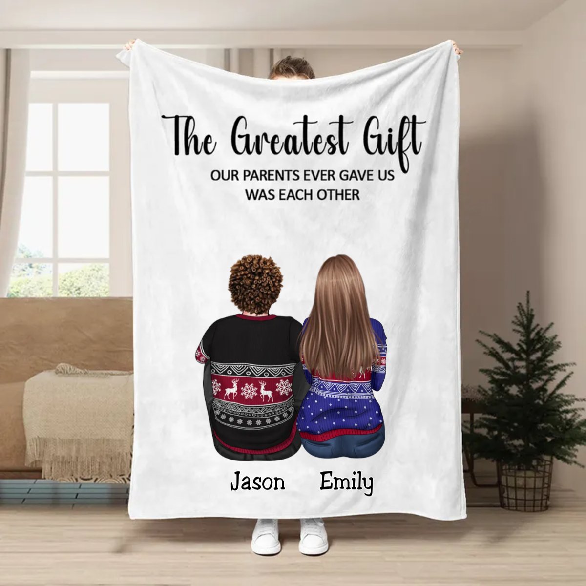 Family - The Greatest Gift Our Parents Gave Us Was Each Other - Personalized Blanket TC - Makezbright Gifts