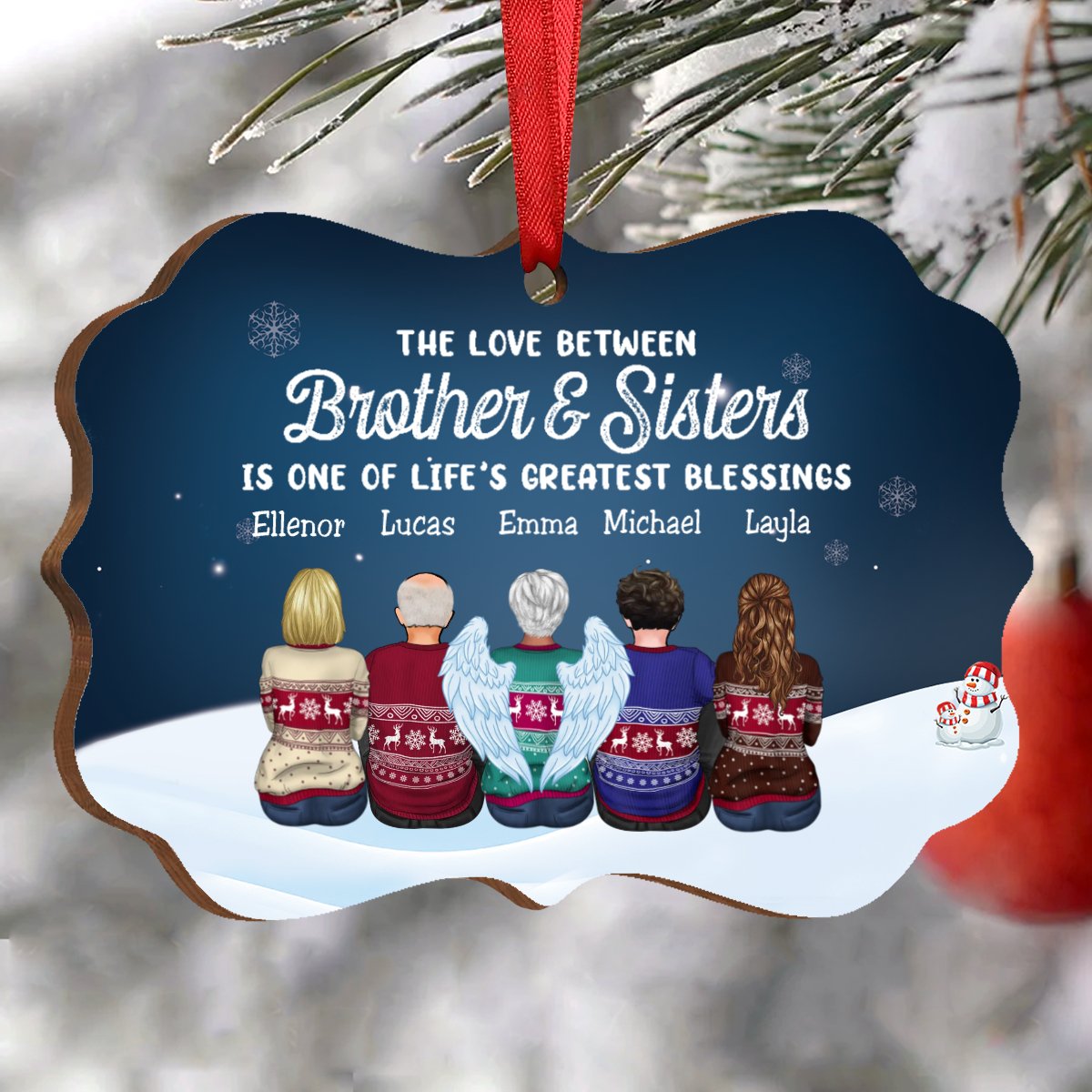 Family - The Greatest Gift Our Parents Gave Us Was Each Other - Personalized Christmas Ornament - Makezbright Gifts