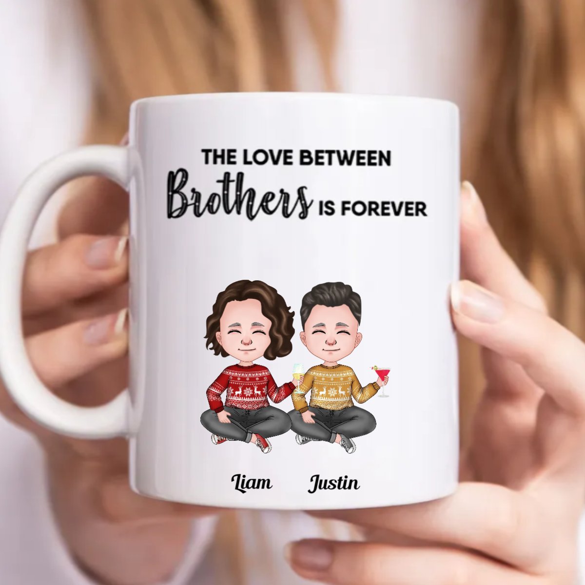 Family - The Love Between Brothers Is Forever - Personalized Mug (CB) - Makezbright Gifts