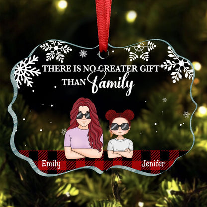 Family - There Is No Greater Gift Than Family Husband Wife Family - Personalized Ornament - Makezbright Gifts