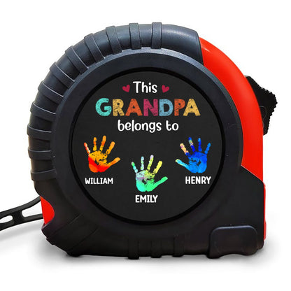 Family - This Grandpa Belongs To - Personalized Tape Measure - Makezbright Gifts