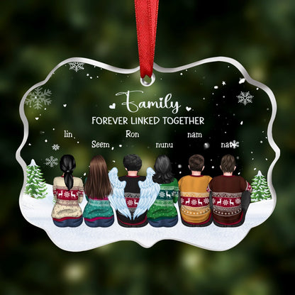 Family - This is Us, A Little Bit Of Crazy, A Little Bit Loud, And A Whole Lot Of Love - Personalized Transparent Ornament - Makezbright Gifts