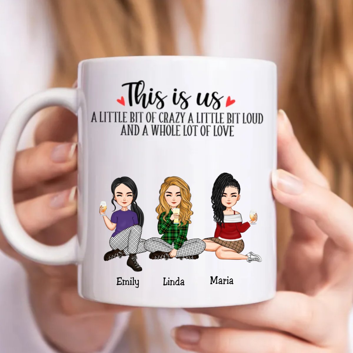 Family - This Is Us A Little Bit Of Crazy And A Whole Lot Of Love - Personalized Mug - Makezbright Gifts