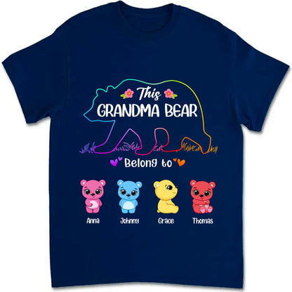 Family - This Mama Bear Belongs To - Personalized T - Shirt - Makezbright Gifts