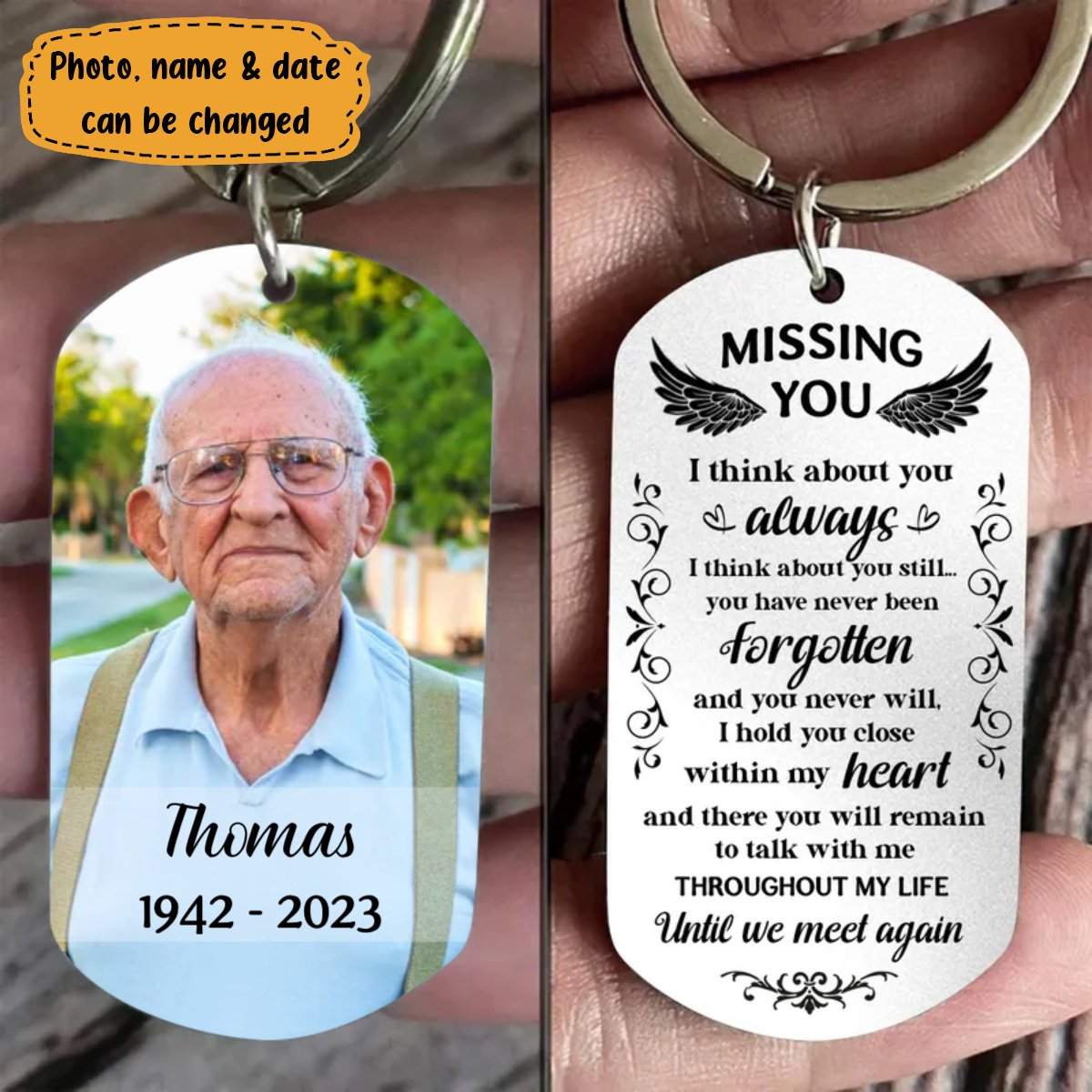 Family - Until We Meet Again - Personalized Aluminum Keychain - Makezbright Gifts