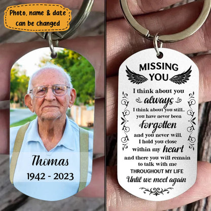 Family - Until We Meet Again - Personalized Aluminum Keychain - Makezbright Gifts