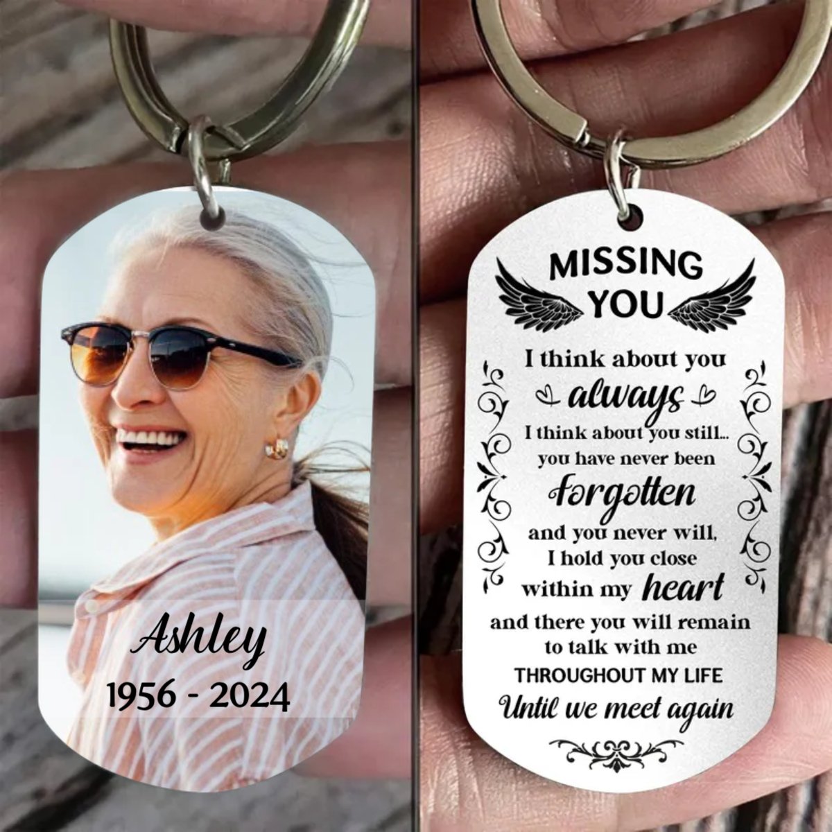 Family - Until We Meet Again - Personalized Aluminum Keychain - Makezbright Gifts