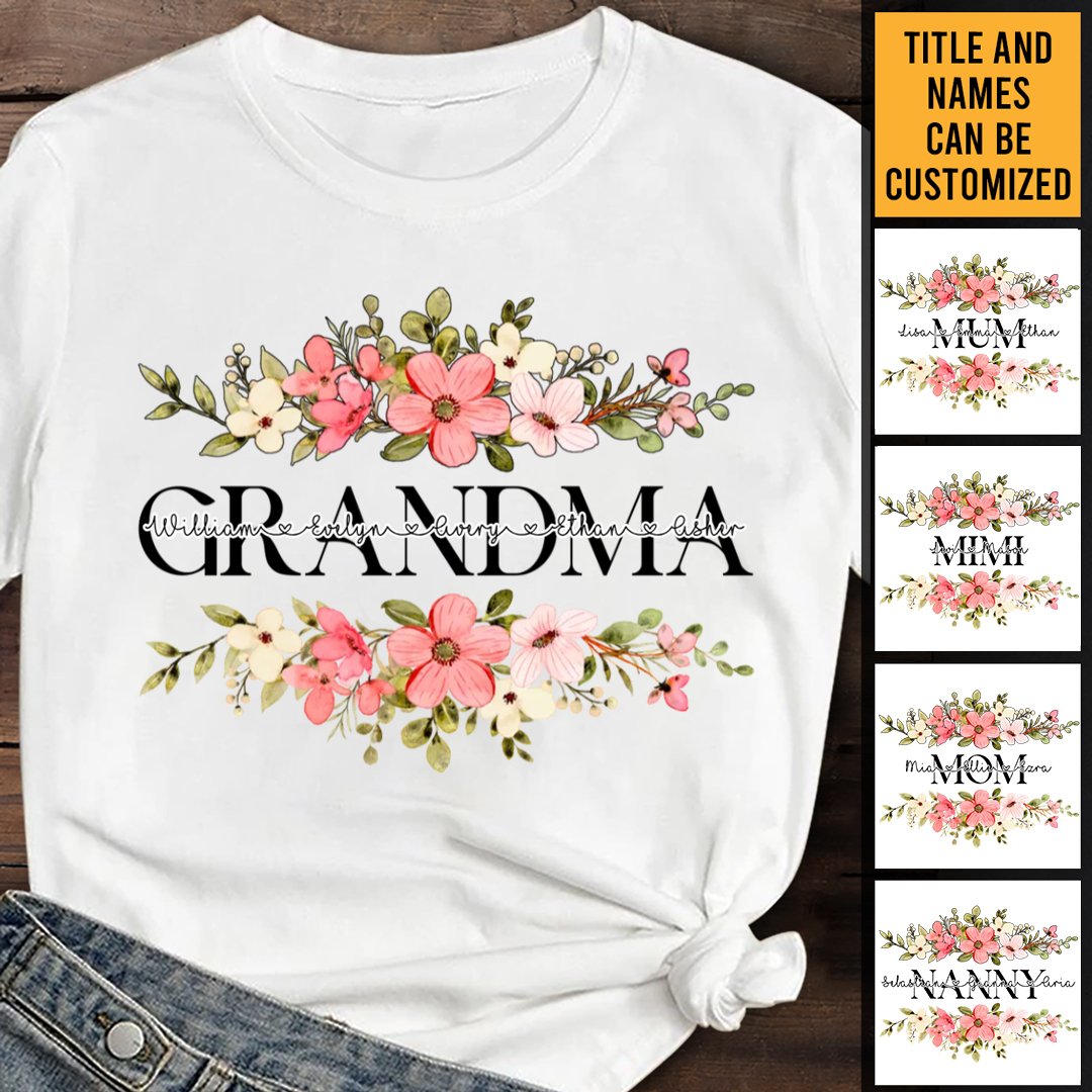 Family - We Are Born Of Love, Love Is Our Grandma - Personalized Unisex T - shirt, Hoodie, Sweatshirt - Makezbright Gifts