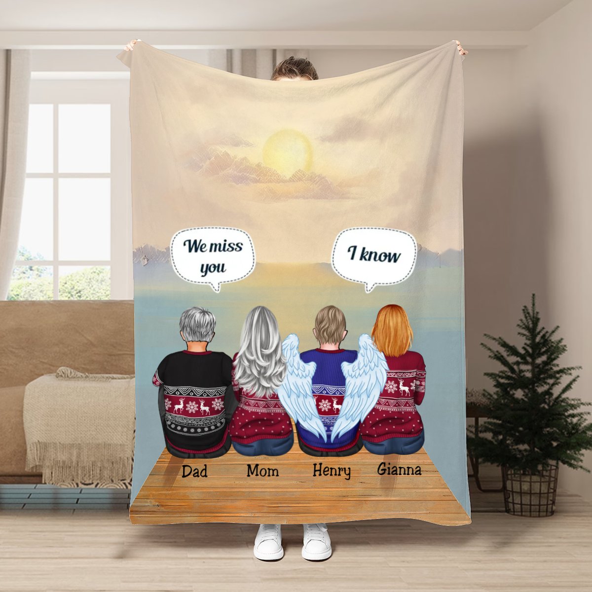 Family - We Miss You A Letter From Heaven To You - Personalized Blanket - Makezbright Gifts